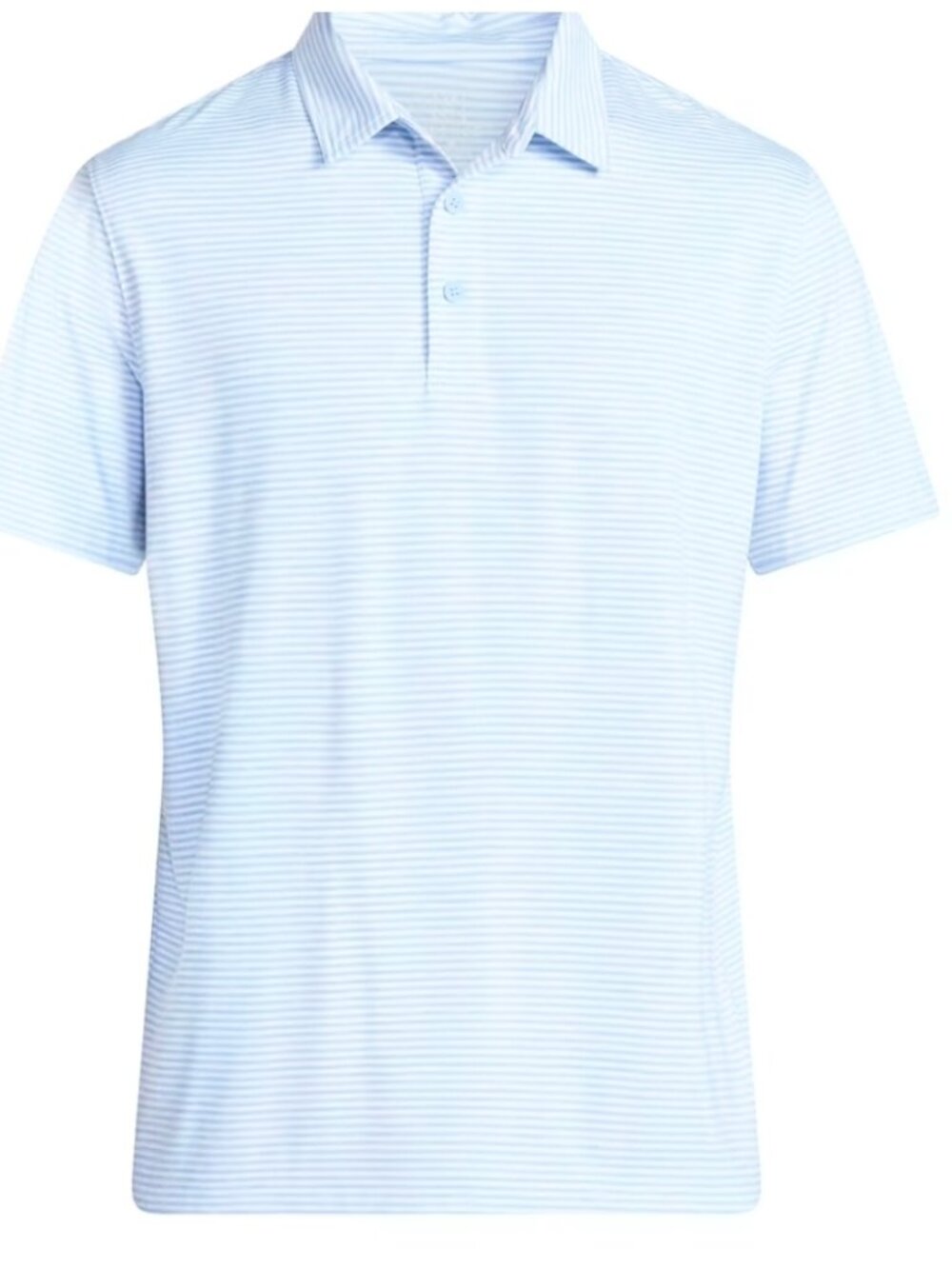 George Big Men’s Poly Polo Short Sleeves, Blooming Blue Stripe , Size 2XL NWT